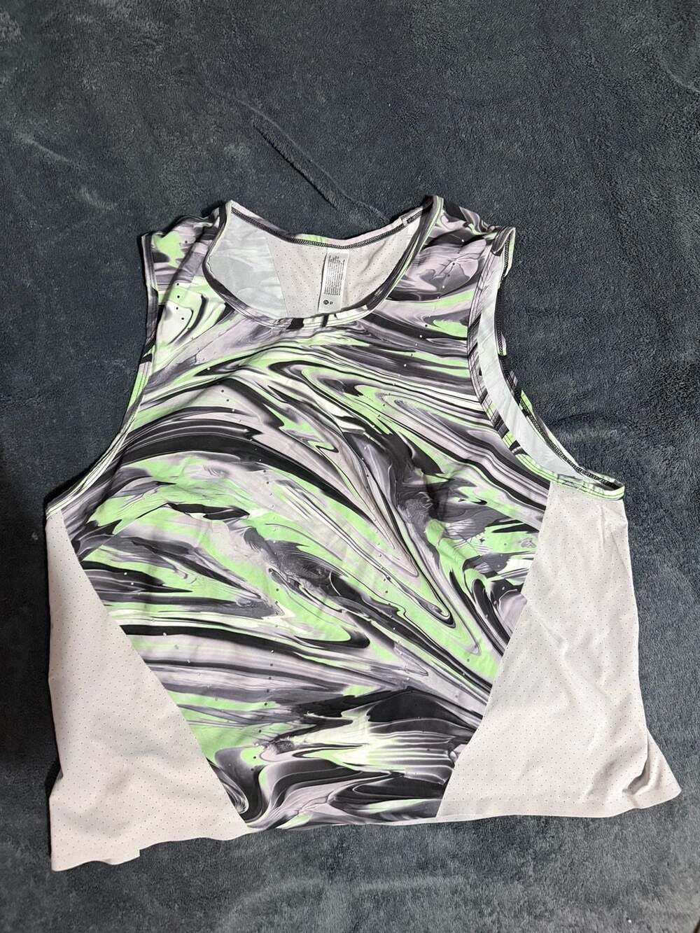 Lululemon Swift Ventilated Running Tank Top in Paint Glide Warp Multi Size 12